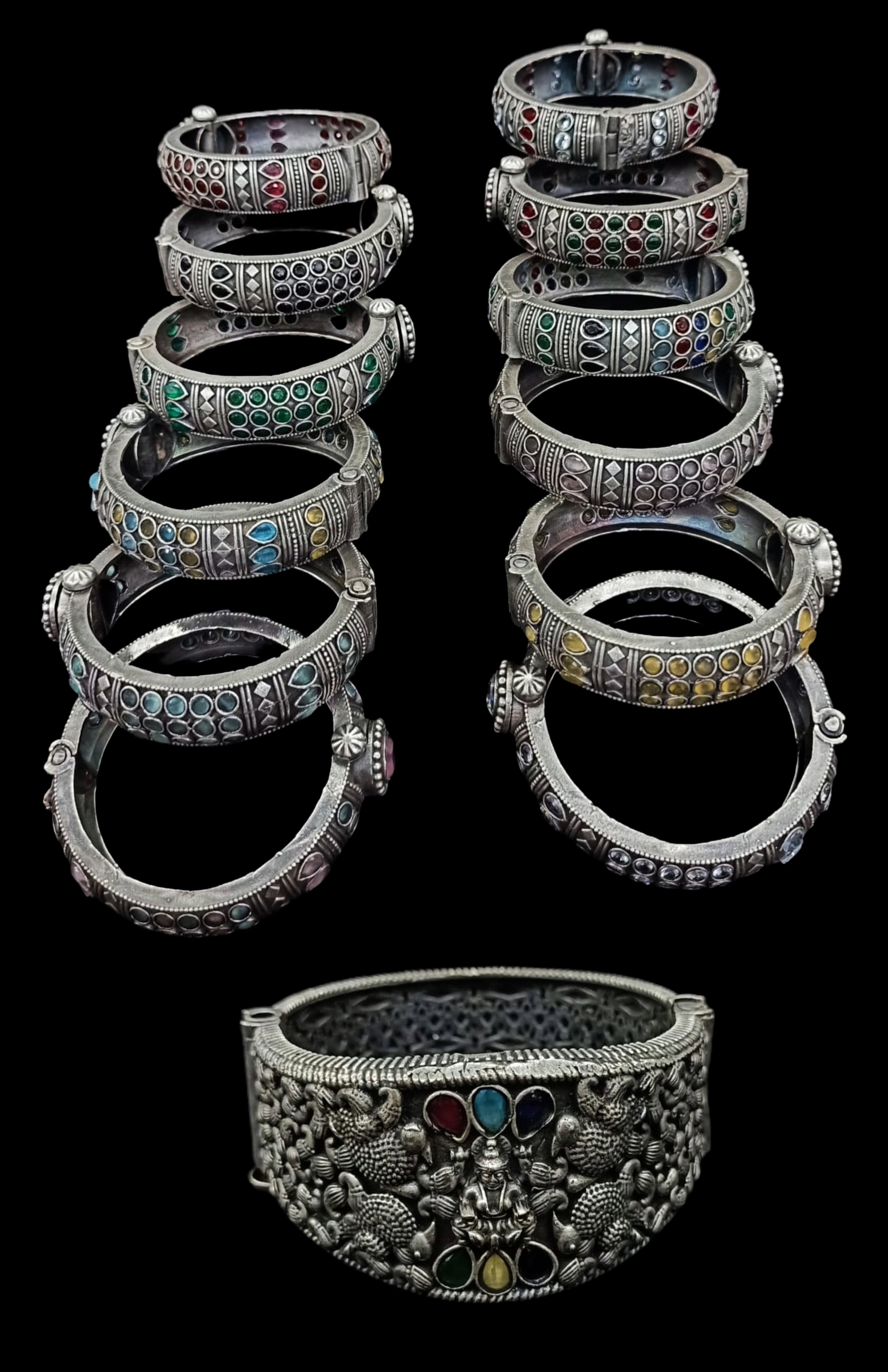 Indian Women’s Bangles & Kadas Collection – Oxidized, Meenakari & Stone Styles at Budget-Friendly Prices
