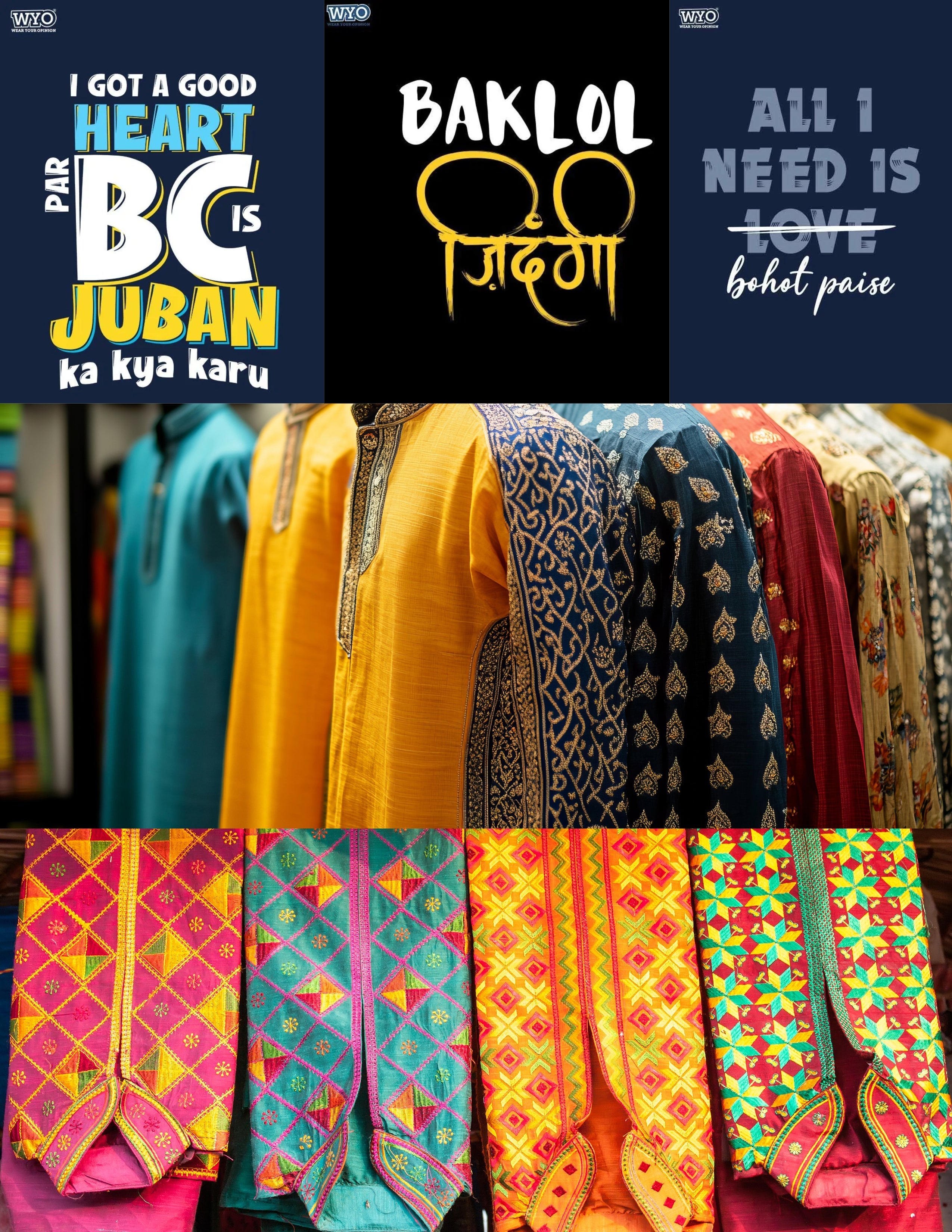 Men’s Clothing Collection – Desi T-Shirts & Ethnic Wear