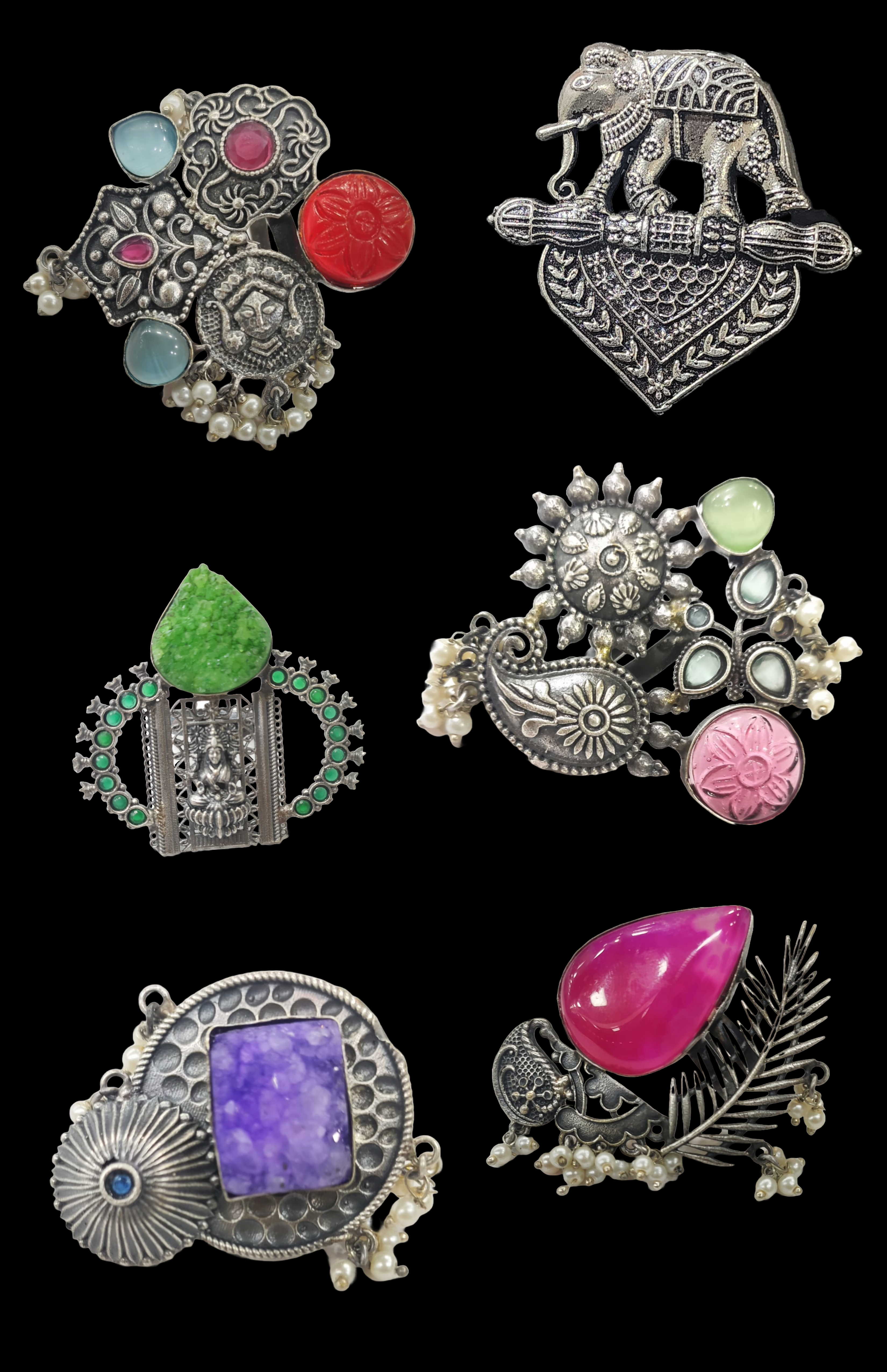 Indian Women’s Rings Collection – Stylish Oxidized & Stone Rings at Budget-Friendly Prices