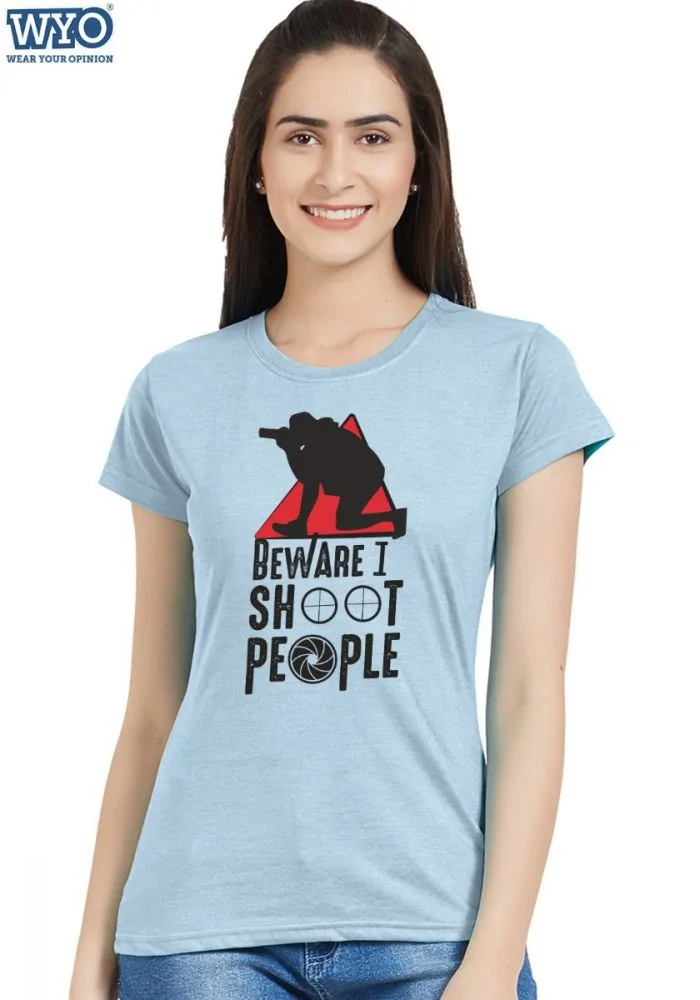 Beware I Shoot People Women - View 2 | DesiWearShop